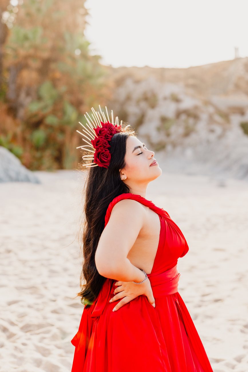 Flying dress photo session in Los Cabos