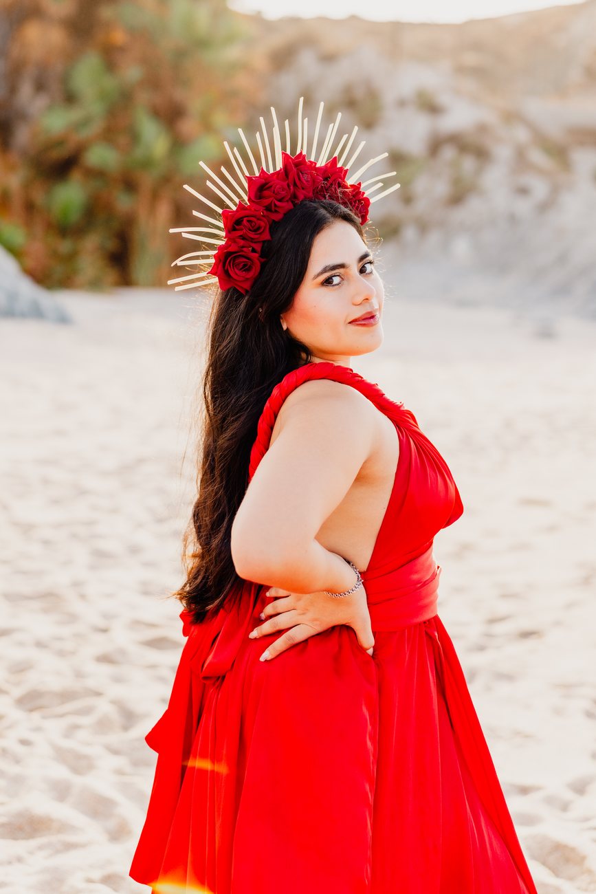 Flying dress photo session in Los Cabos