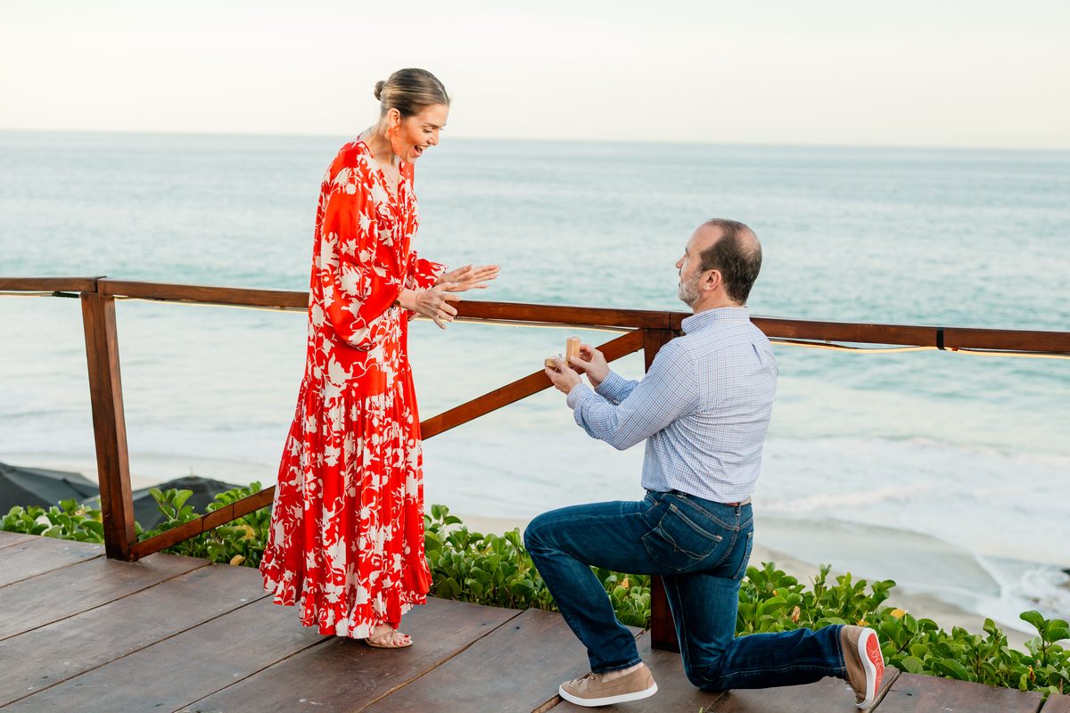 Surprise proposal photography in Los Cabos
