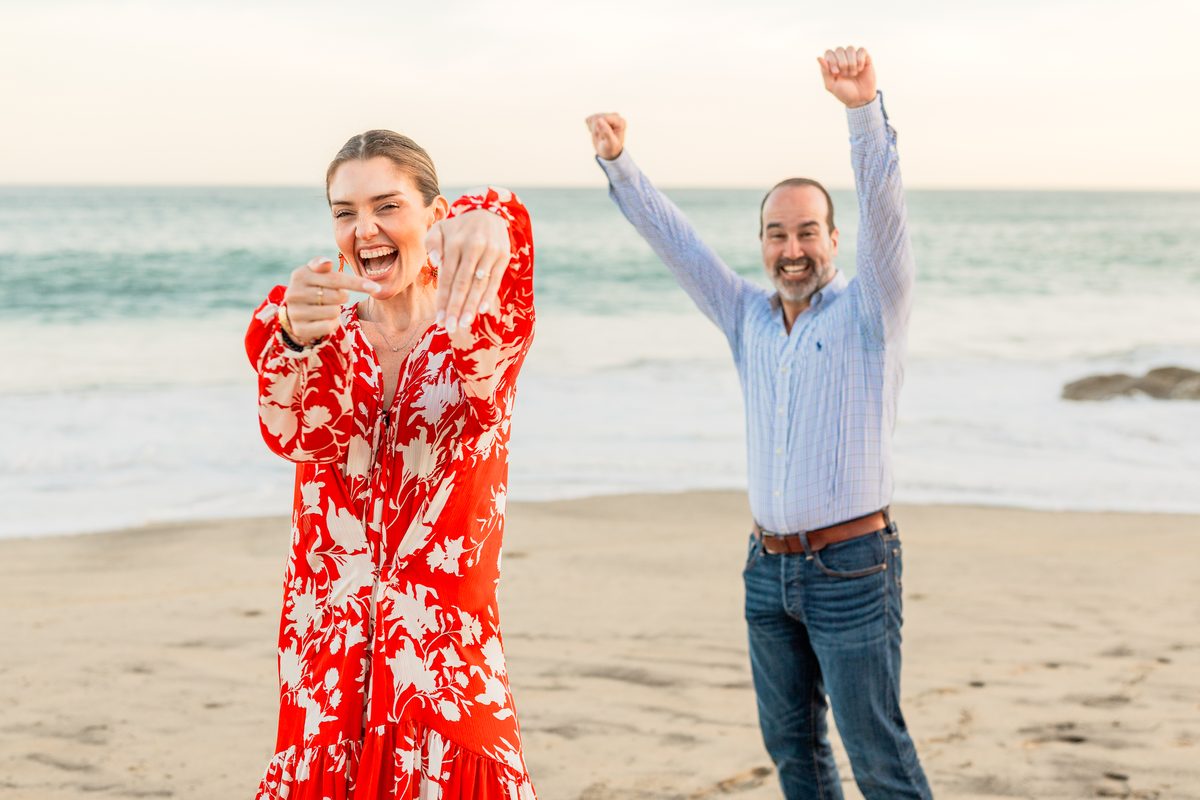 Surprise proposal photography in Los Cabos